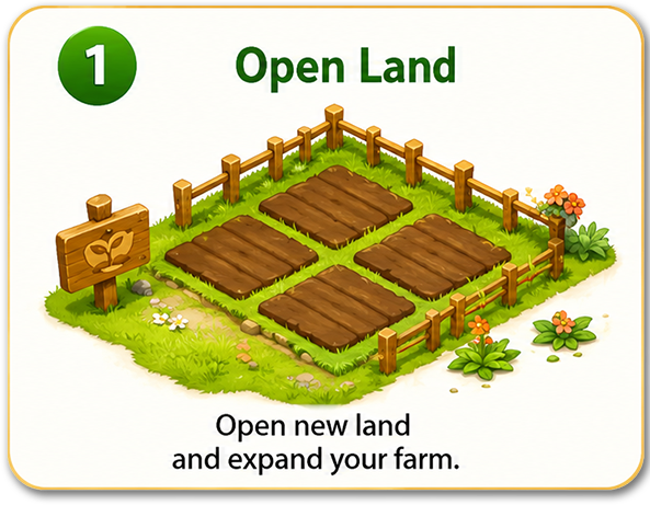 Step 1: Open Land